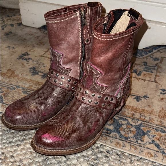 Studded Leather Ankle Boots - Picture 2 of 9